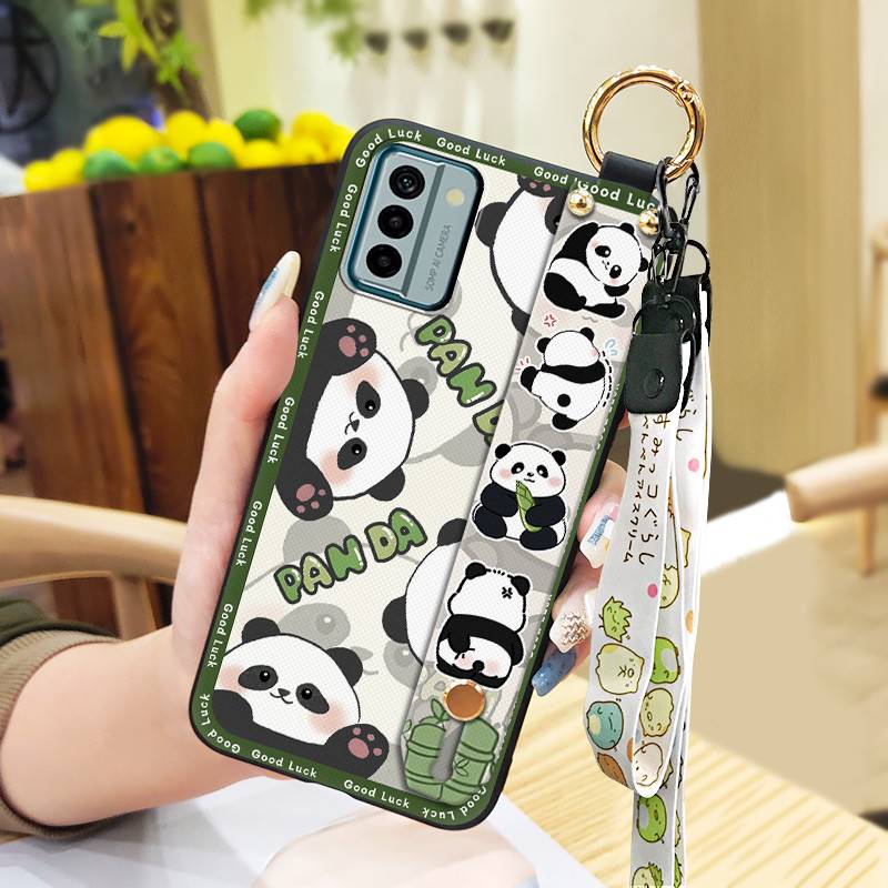 Back Cover Silicone Phone Case For Nokia G22 Dirt-resistant Ring Soft case Cute Panda Waterproof Kickstand Durable