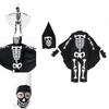 Halloween-Kostüm für Kinder Einzigartiges Totenkopf-Cosplay-Outfit für Partys und Aufführungen