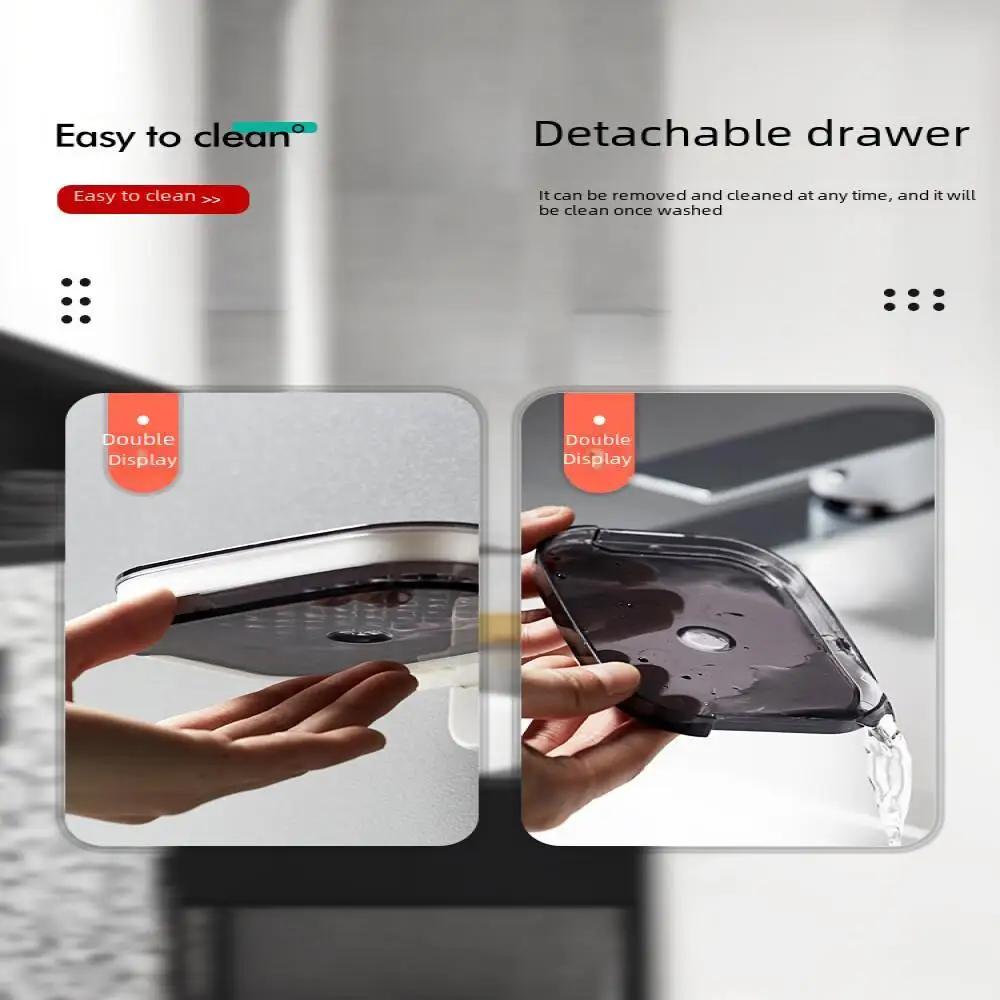 Cutie Săpun Ventuză Montată pe Perete Strat Dublu Drenaj Suport Săpun de Uz Casnic Raft Săpun Baie Tavă Raft Depozitare Vânzare Fierbinte