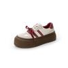 Women's Autumn New Thick-soled Heightening Small Pair of Shoelaces Color Matching Retro Casual Board Shoes