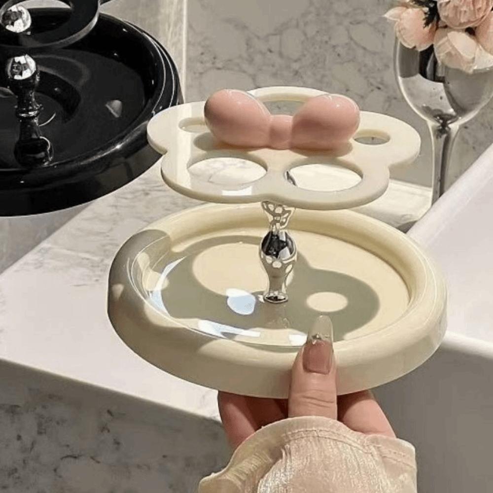 Cute Flower Toothbrush Holder Decorative Toothpaste Storage Rack Makeup Brush Storage Rack  Bedroom