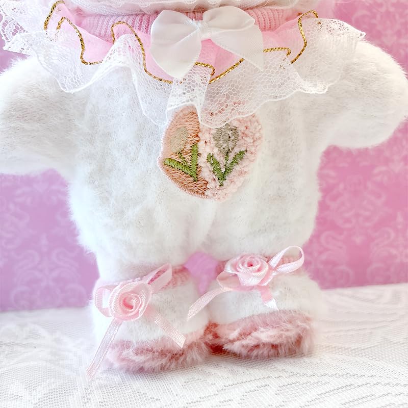 [Plush Clothes] Fluffy Cat Kigurumi for Plush Toys [Headband, Clothes, Shoes Set] 20cm Pink G.triger G-Trigger Oshi Plush Toys Plush Activity