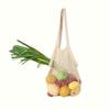 1pc Portable Pure Cotton Mesh Bag, Full Cotton Drawstring Fruit and Vegetable Storage Tote with Handle