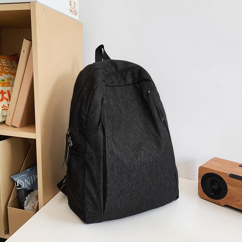 

Холщовый рюкзак мужской рюкзак японский простой студенческий школьный рюкзак женский школьный рюкзак для старшей школы сумка для отдыха и путешествий компьютерная сумка чёрный