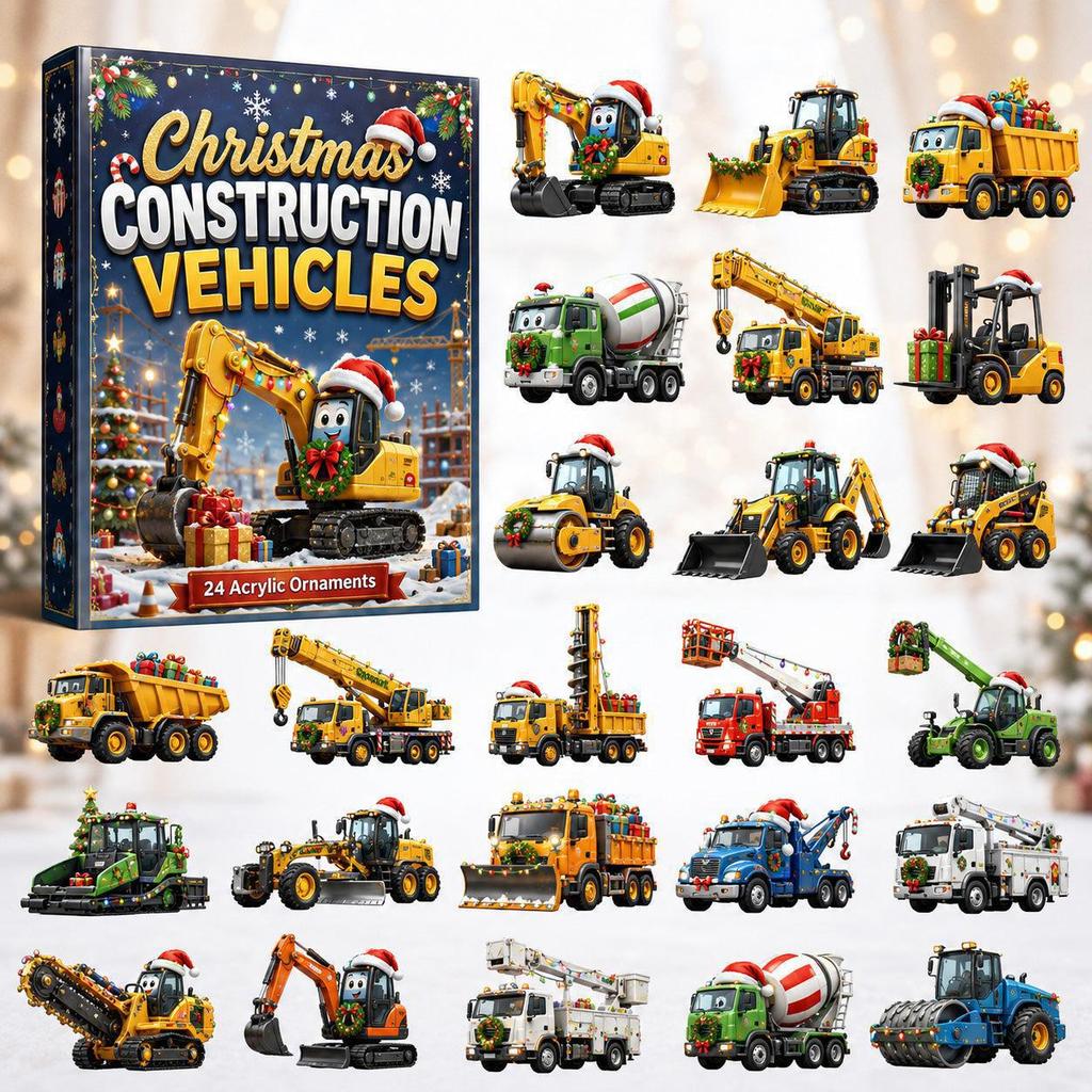Transportation Advent Calendar With Acrylic Material For Holiday Gift And Kids Play