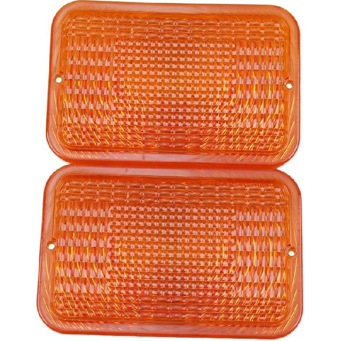 BLUESUNSOLAR 2X Amber Lens LVU18745 Tail Light Lens Replacement for John Deere Tractor 1023E 1025R 1026R 2025R 2027R 2032R 2038R 2305 2320 2520 2720