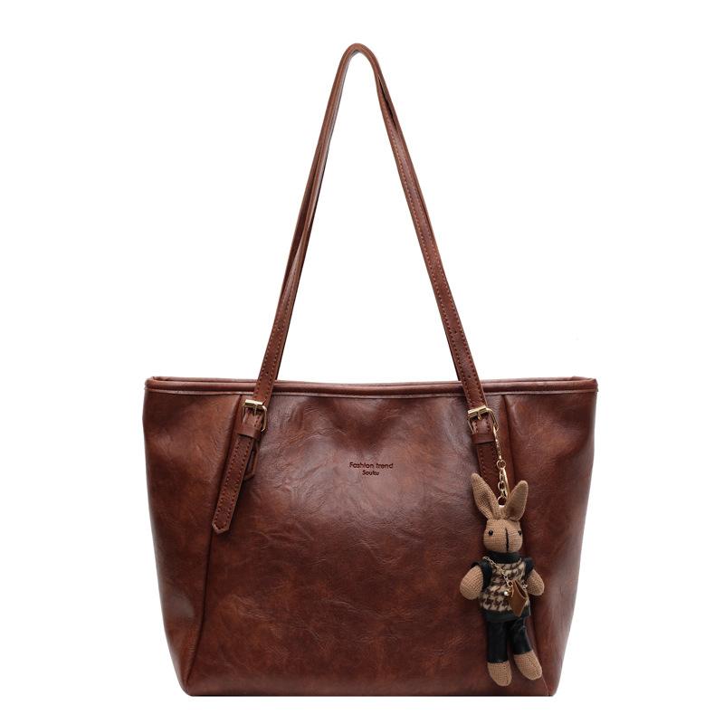 

Commuter Large Capacity Handbag Women s Vintage Shoulder Tote Bag Shopping Bag коричневый