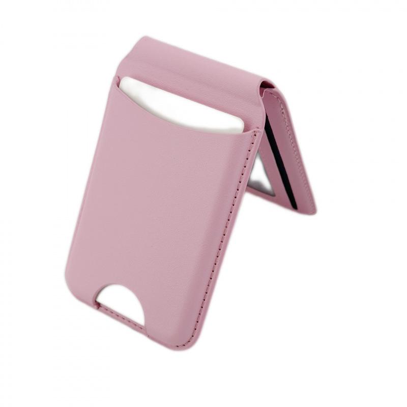 Eco-friendly Magnetic Magsafe Card Holder & Multi-functional PU Phone Stand