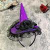 Cute Headband Halloween Specter Sequins Witch Hat Mini Cone Hat Hair Hoop
