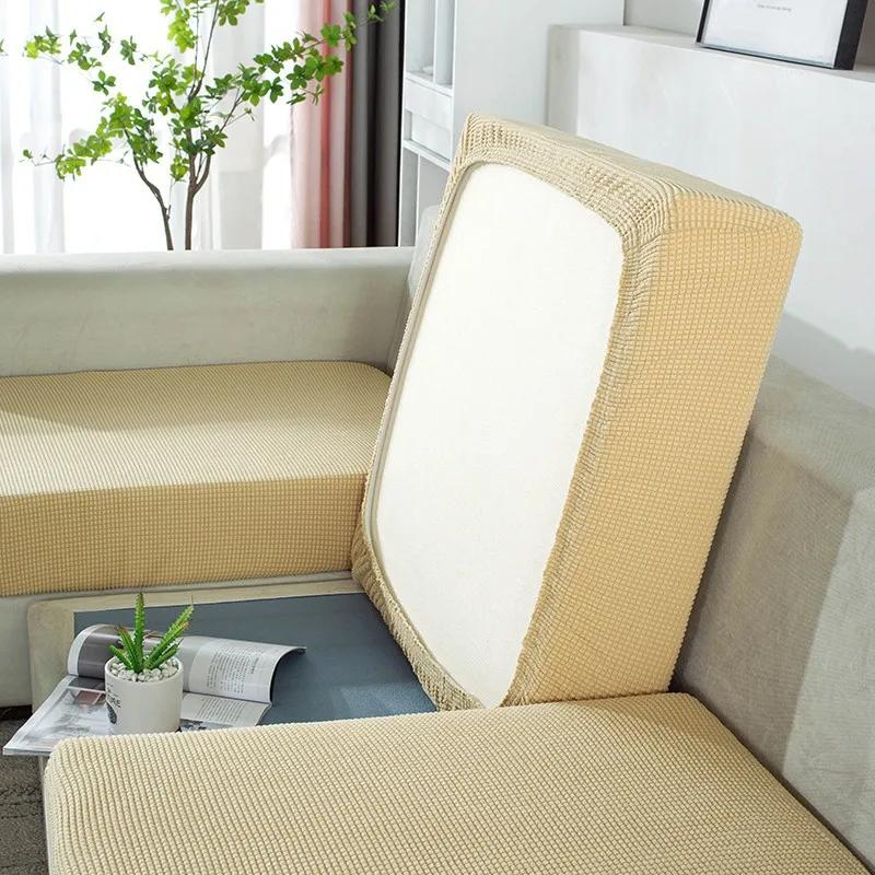 Stretch Spandex Sectional Sofa Cover Slipcovers for L-Shaped Couches Modern Living Room Protector Washable Removable Covers