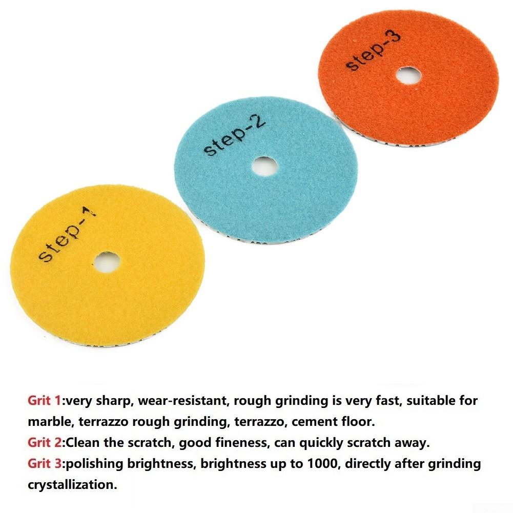 Reliable Polishing Pad Dry/wet 100mm 3 Step Polishing Pads