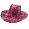 Rag Retro Western Cowboy Hat Jazz Top Hat Checkered Pattern Handsome Wear With Windbreak Rope