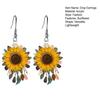 1 Pair Drop Earrings Sunflower Shape Lightweight Statement Earrings Exquisite Craftsmanship Earrings Jewelry Gift