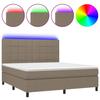 VidaXL Sommier à Lattes de Lit avec Matelas et LED, Lit Rembourré, Lit Double, Lit Adulte de Chambre à Coucher Intérieur, 3134897