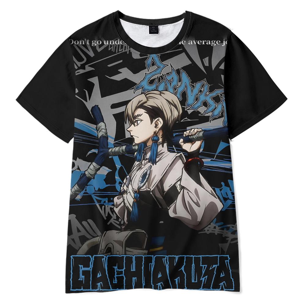 6 Colors Women Men's T-shirts GACHIAKUTA Printed O-Neck Oversized Short Sleeves T Shirt Fashion Mens Clothing Streetwear