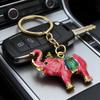Elephant Keychain Vintage Creative Colorful Animal Pendant for Car Bag Decoration Cute Girls Accessory