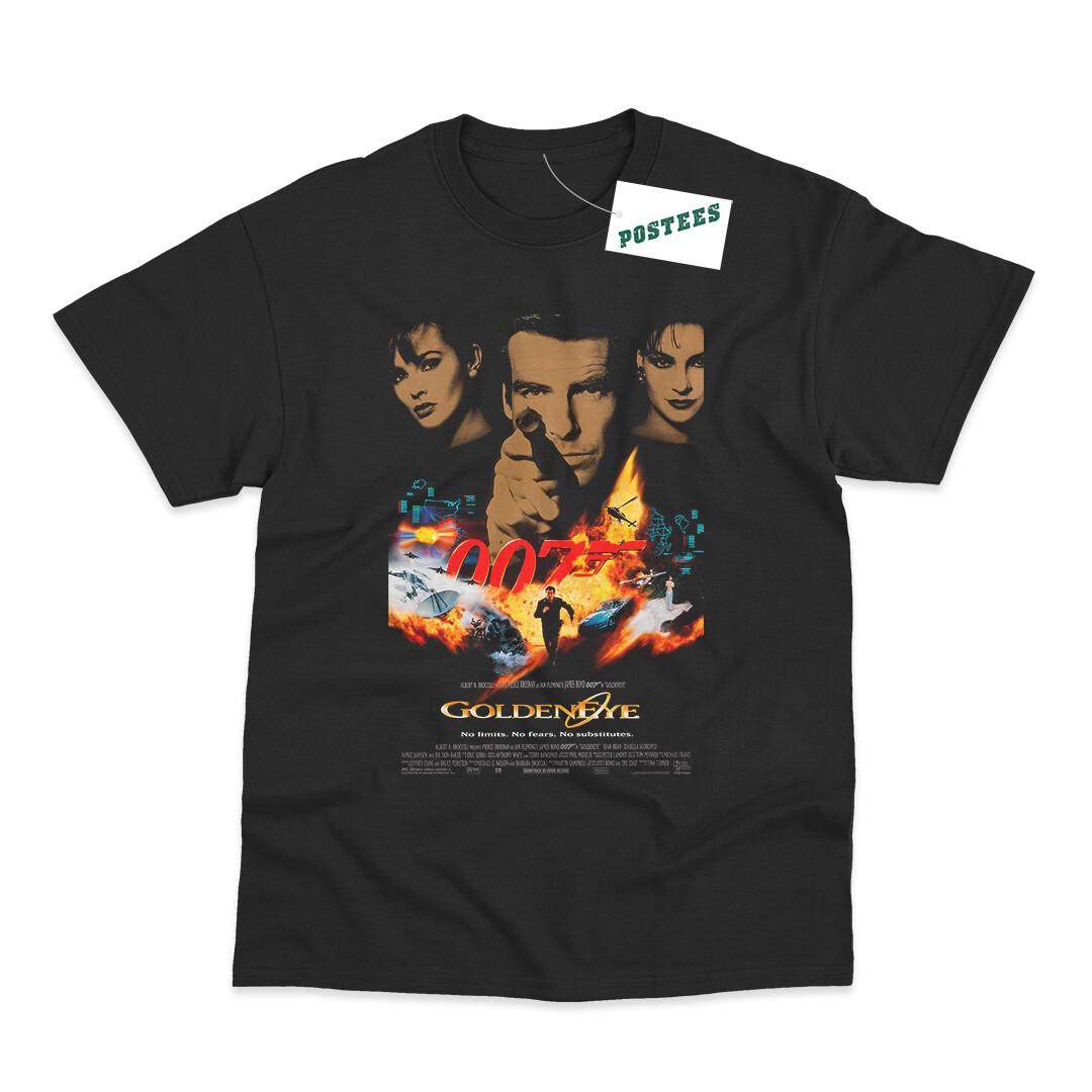 Retro Movie Poster Inspired By James Bond Goldeneye T-shirt XXXL