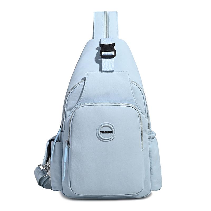 

Lightweight Women s Shoulder Bag Large Capacity Multi-Function Backpack Outdoor Travel Crossbody Chest Bag світло-синій колір