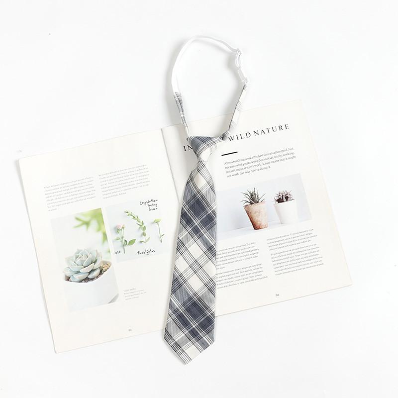 Childrens Lattice Pattern Necktie With Striped Polyester For Casual School Wear