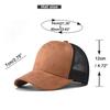 Fashion Breathable Suede Work Cap Adjustable Hip-hop Trucker Hat Outdoor Sports Hats For Man Women Unisex