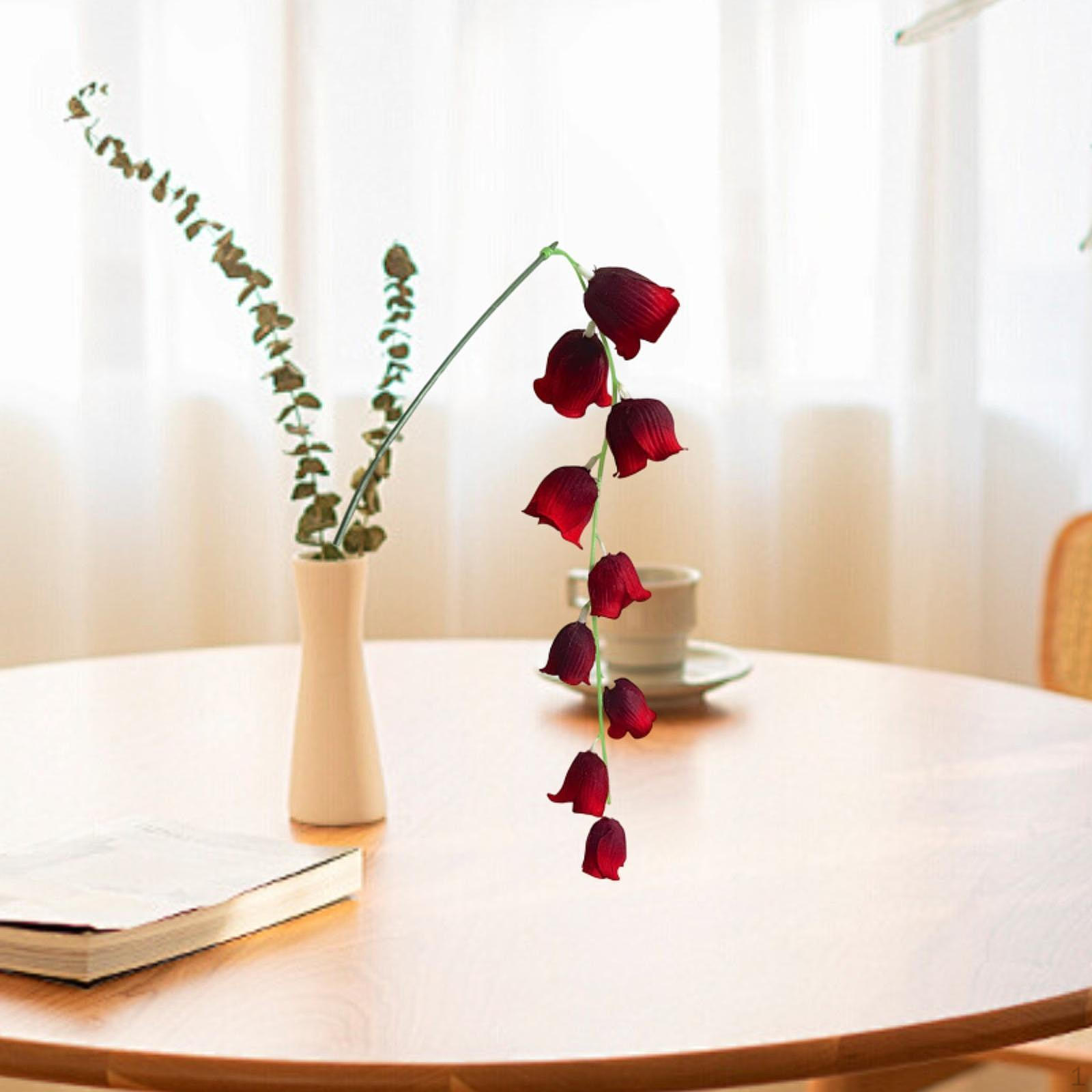 

Имитация мини 9 головок ландыша искусственный цветок своими руками шелк для праздничной гостиной красный