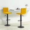 Bar Stools, 2 Pcs, Mustard, Upholstered In Velvet