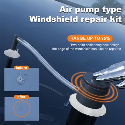1 Set Car Windshield Repair Kit Automotive Glass Nano Repair Fluid Air Pump Type Crack Fix Spot Repair Tools Car Windscreen Window Scratch Remover
