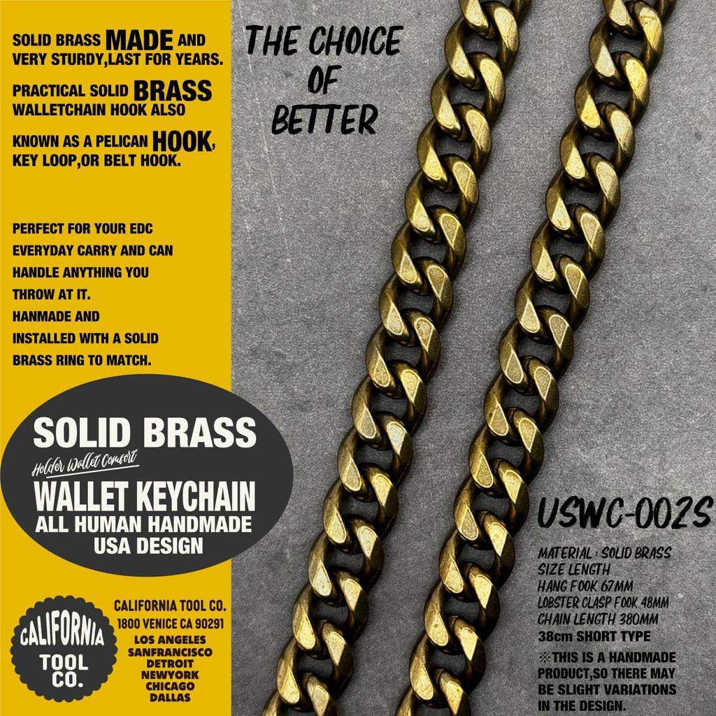 Short Type Brass Wallet Chain Hook; USWC-002S