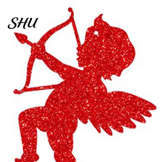 New Year Eve Party Decorations 8Pcs Valentine's Day Hanging Plaque Cupid Design Vibrant Love-themed Room Decor Color Create Atmosphere Pendant