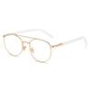Women Round Spectacles Double Beam Glasses Fashion Anti Blue Ray Clear Lens Metal Frame Eyeglasses 0 -1.0 -2.0 To -6.0
