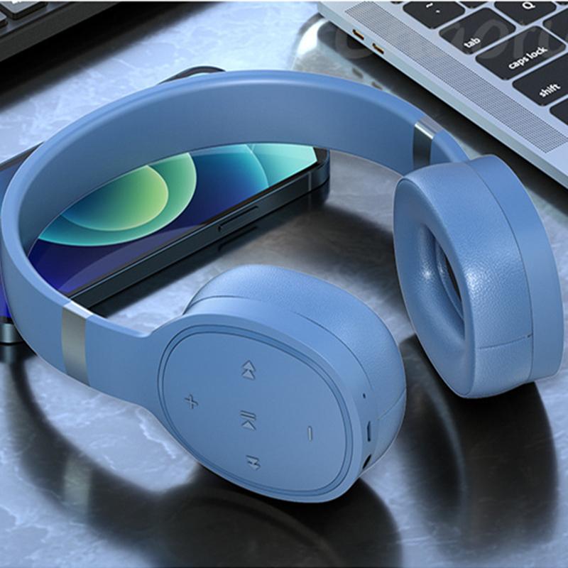 VJ087 TWS Wireless Head-mounted Headphones Bluetooth Garniture Folding Stereo Headphones and Noise Reduction for Young People