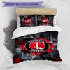 Charlton Athletic FC Ensemble de literie imprimé 3 pièces Housse de couette respirante avec taies d'oreiller Linge de lit décoratif pour chambre à coucher Maison