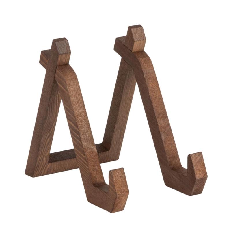 

Wood Plate Stand with Adjustable Display Easels for Decorative Plates Artwork and Photos Home Decoration Accessory 1