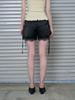 Lami Strap Point Satin Pants (Black Color)