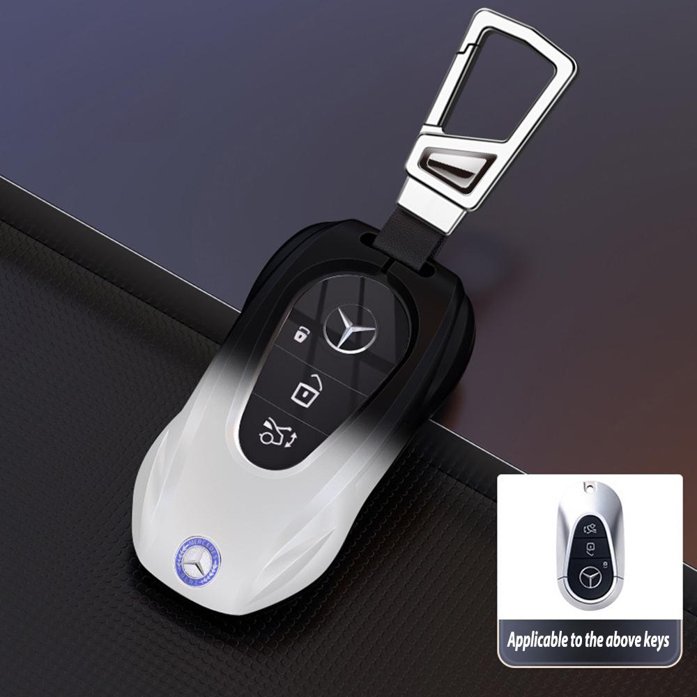 Fashion Ziny Alloy Car Key Case Cover Shell for Mercedes Benz AMG A B C E S Class W204 W205 W210 W212 W213 W176 W463 GLC GLB GLE