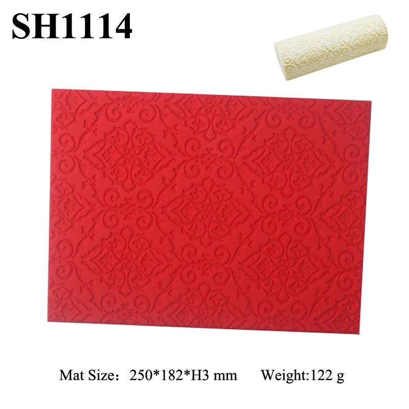 Silicone Mousse Swiss Roll Texture Pad - Tree Bark Lace Fondant Mat for Western Pastry Baking