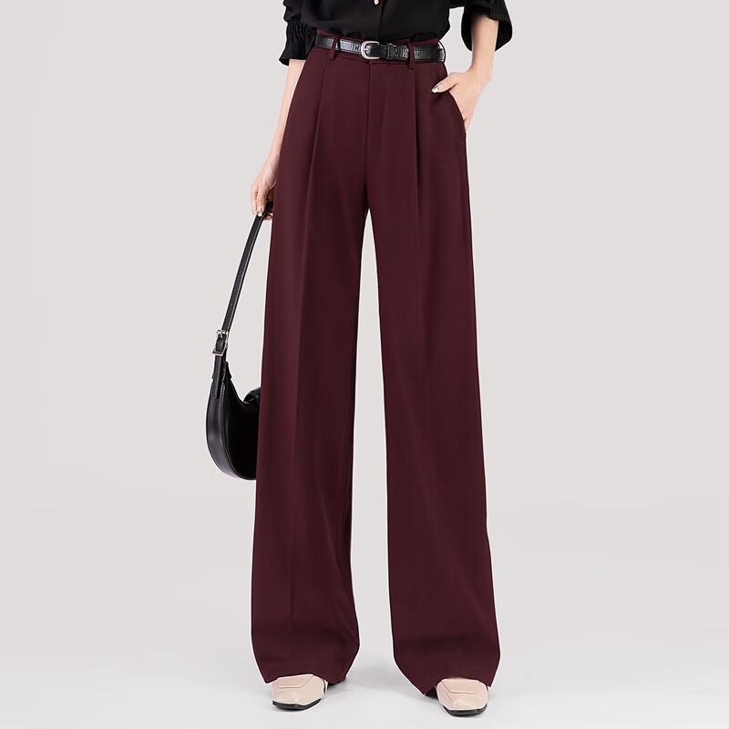 Women's High-Waist Drapey Wide-Leg Trousers
