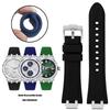 Für MAURICE LACROIX AIKON Gummiarmband-Steg AI6008 6038 6007 Armband Schnellverschluss Metall Stahlkopf Silikon Uhrenarmband