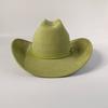 Vegan Suede Wide Brim Rancher Hat Metal Buckle Boot Accessories  for Men and Women Cowboy Hat Cattleman Style Unisex Fedora