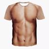 Suitable for Both Men Women Spring Summer Printed 3D Muscle Strong Men's Trendy Fashionable T-shirt