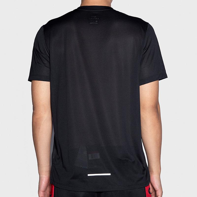 Nike Short Sleeve Logo Graphic Sports Tee Men Tops Black AQ6848-010