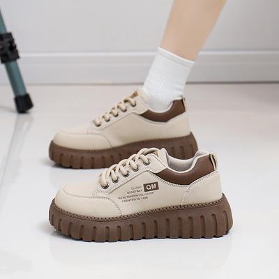 White Shoes for Women Spring New Ins Trendy All-Match Thick Bottom Board Shoes Spring and Autumn Casual Shoes