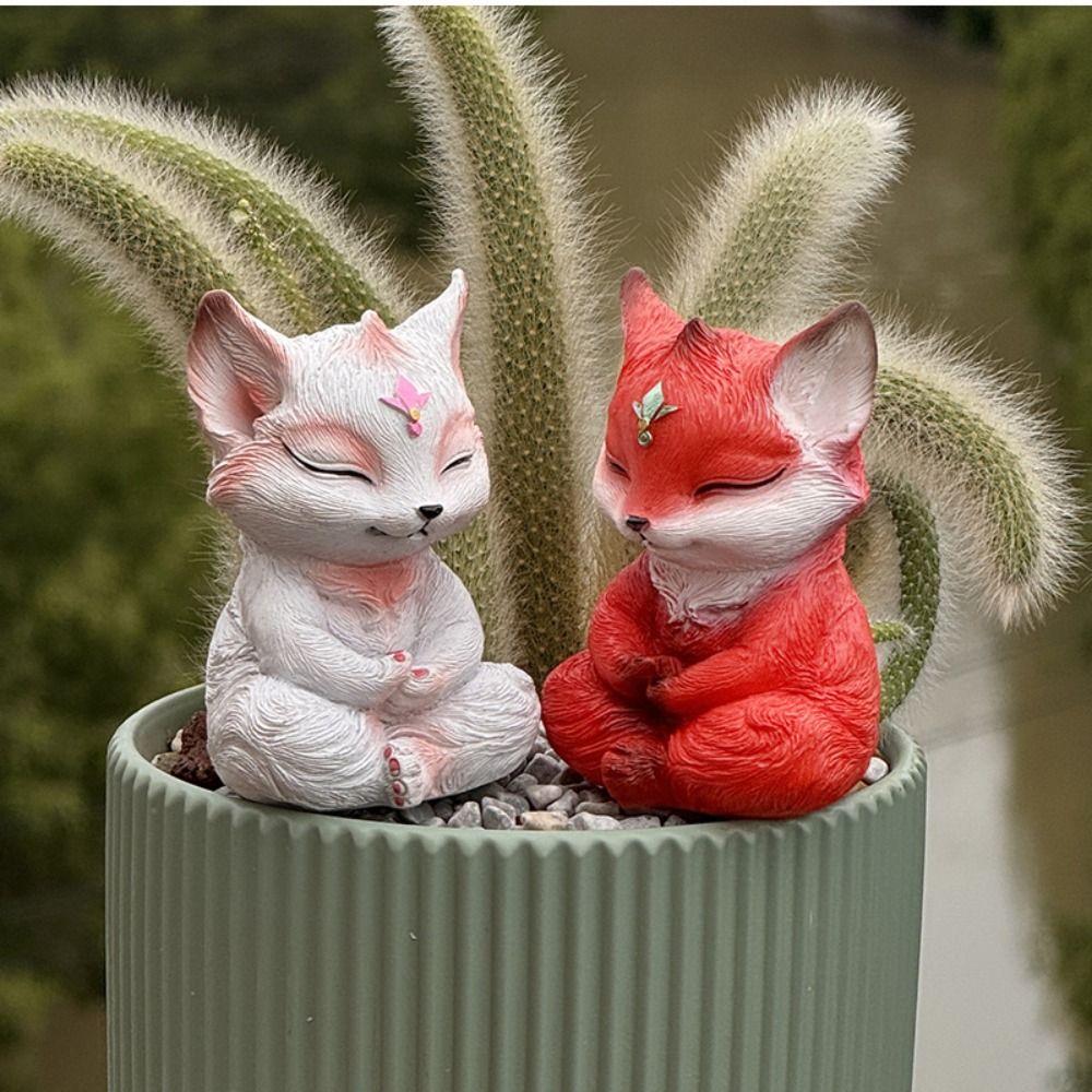 

Cute Succulent Decoration Statue Creative Garden Miniatures Figurine Animal Sculpture Office оранжевый