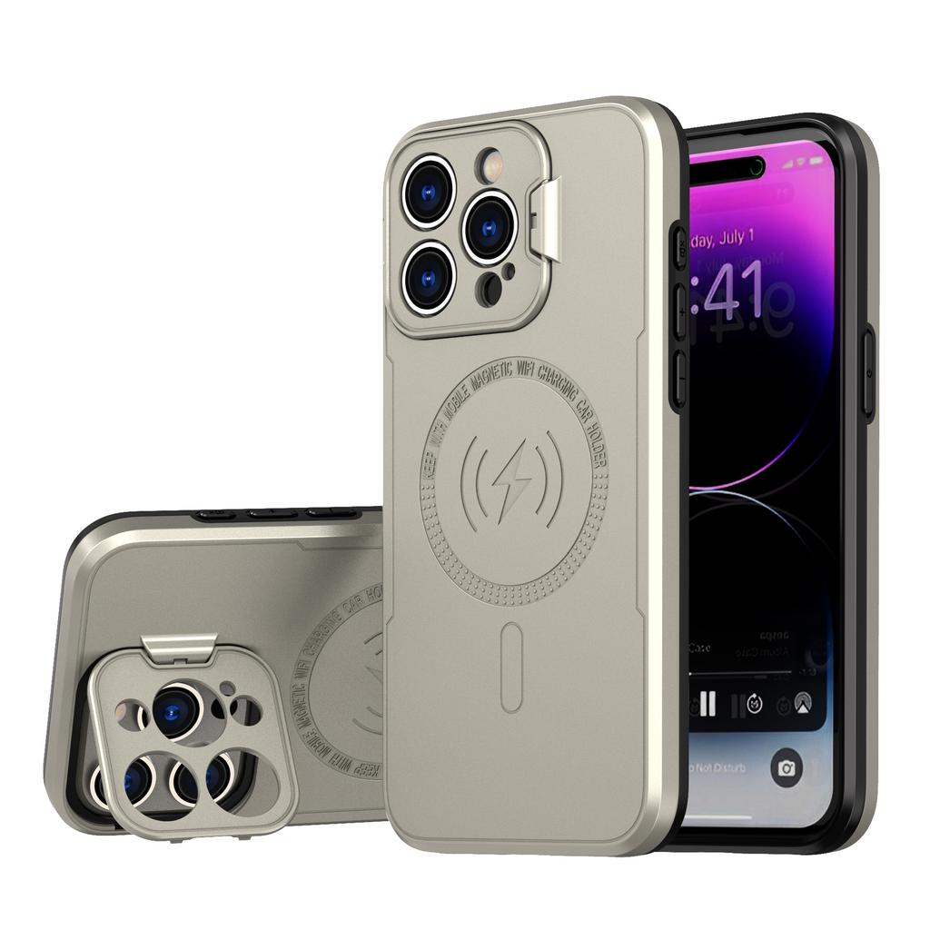 Superior Hidden Armor for IPhone 15 Pro Case with Wireless Charging & Magnetic Suction for Apple 14 Pro Max Lens Mount