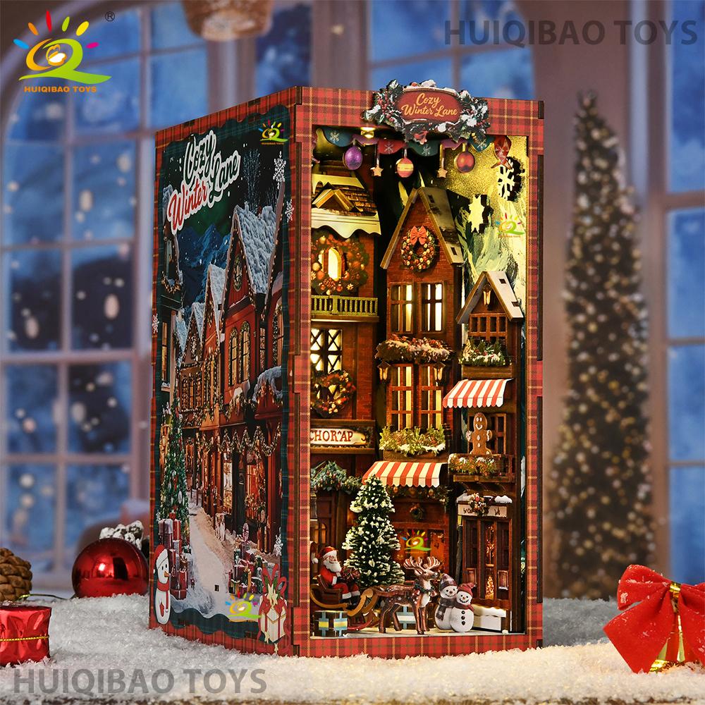 Weihnachts-Eckladen DIY Schreibtisch-Bauszene für Erwachsene 3D Vintage Puzzle Regal-Einsatz Sammlerstück Dekoration Spielzeug