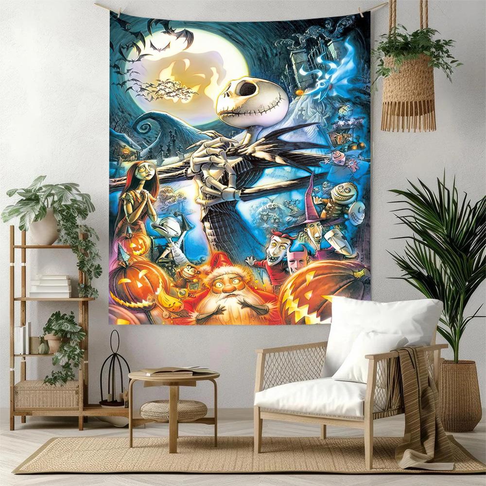 Christmas Nightmare Wall Decor Tapestry Art For Pet Memorial Birthdaywedding Party Backdrop Family Gift