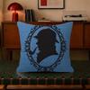 Literary Sherlock Holmes  Decorative Polyester Throw Pillow Cover Square Suitable for Home Office Coffee Shop Decor