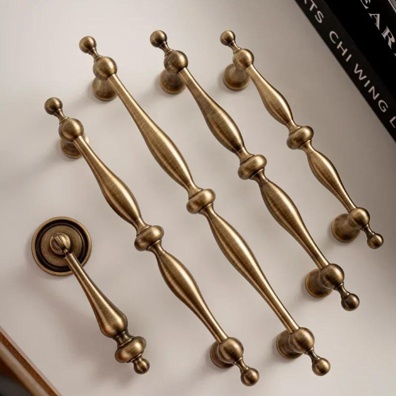 Antique Brass Handles Bronze Pendants Handle Cabinets Drawers Knobs Kitchen Cabinets Pull Furniture Copper Accessories