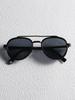 metal double-bridge full-frame aviator glasses, elegant, sexy, and fashionable, suitable for daily commuting, outfit pho