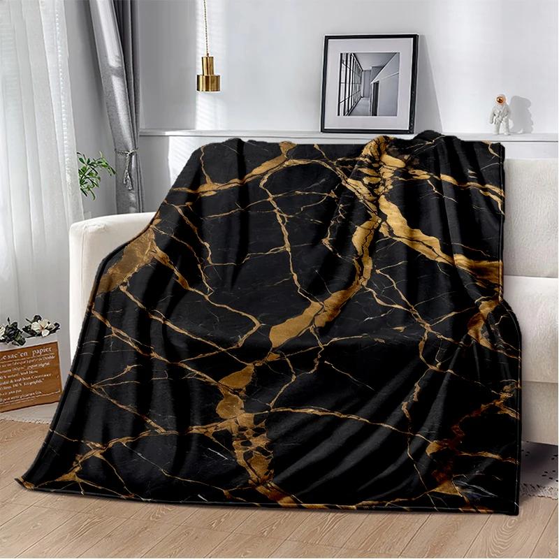 2025 New Style Colour Gold Marble Luxurious Blanket,Soft Throw Blanket for Home Bedroom Bed Sofa Travel Picnic Cover Kid Gift